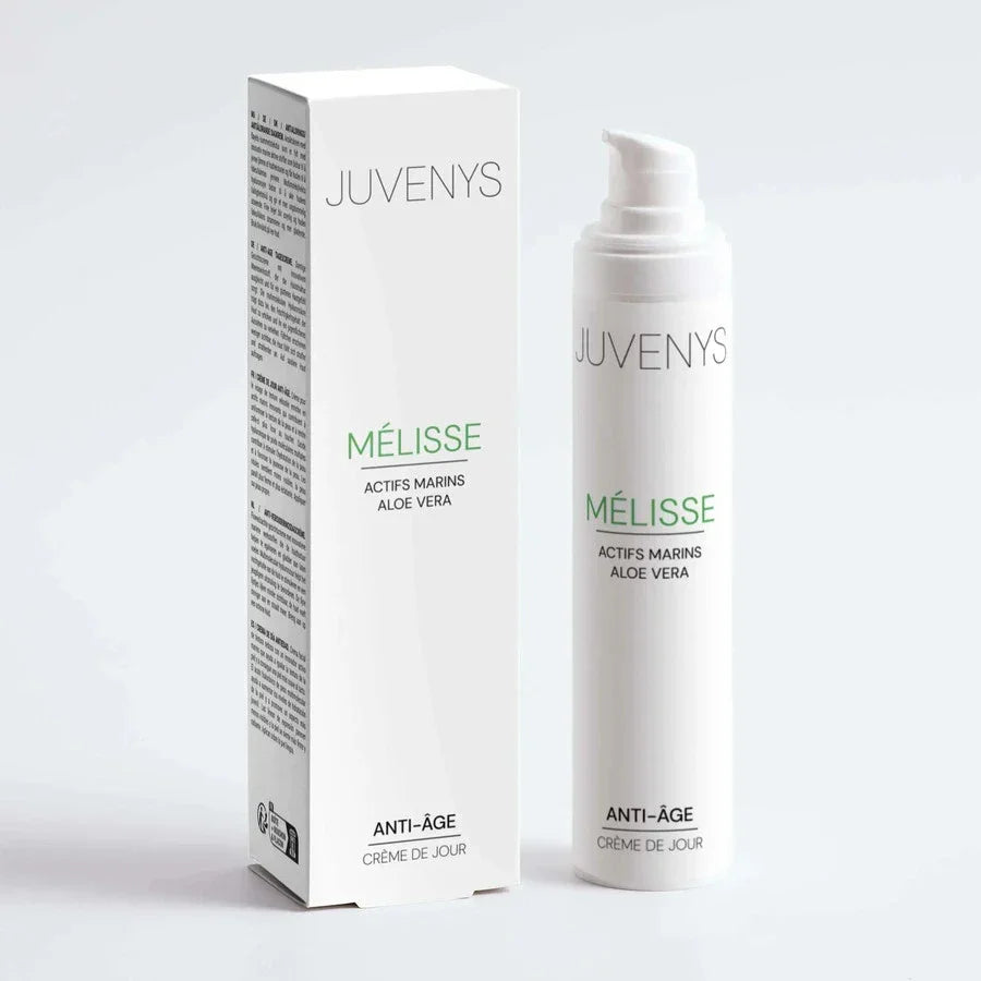 Juvenys crème lissante et hydratante dès 30 ans naturel, végan et sans cruauté envers les animaux. Aloe vera, actifs marins, acide hyaluronique.